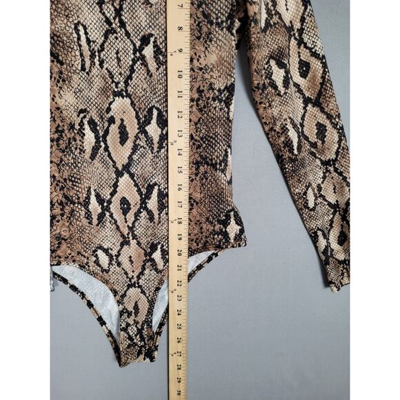 Queen.M Womens Turtleneck Bodysuit Top Long Sleeve Bodycon Jumpsuit XSMALL - Picture 6 of 8